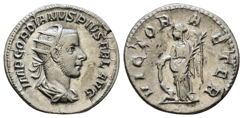 Antoninianus AR
Gordian III (243-244), Rome, VICTOR AETER, Victory standing lef...