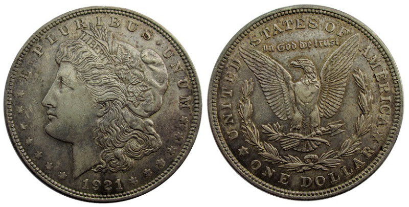 1 Dollar AR
USA, Morgan Dollar, Silver 900/1000
38 mm, 26,73 g