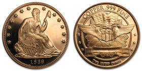 1 Oz Cu
Seated Liberty
39 mm, 31,10 g