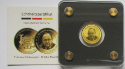 1/500 Oz, Germany, 30 Jahre Mauerfall, Gold 999/1000, H.-D. Genscher