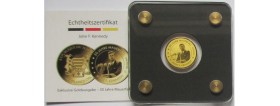1/500 Oz, Germany, 30 Jahre Mauerfall, Gold 999/1000, J.F. Kennedy