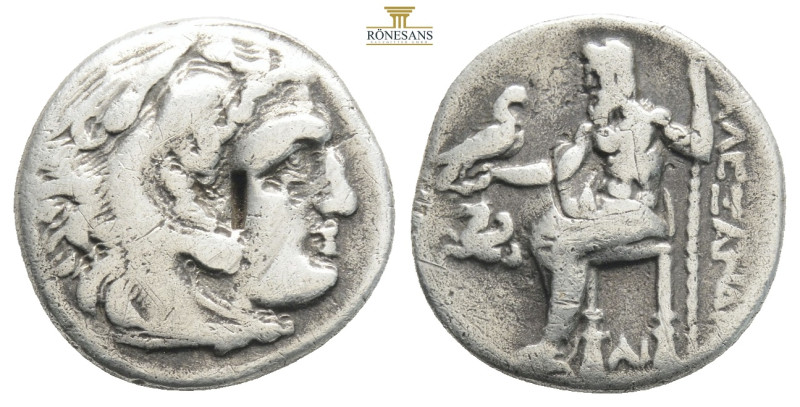 KINGS OF MACEDON. Alexander III 'the Great', 336-323 BC. Drachm….
Head of Heracl...