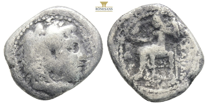 KINGS OF MACEDON. Alexander III 'the Great', 336-323 BC. Drachm….
Head of Heracl...