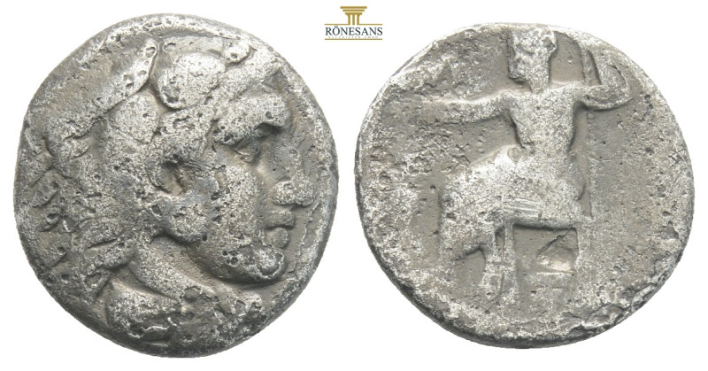 KINGS OF MACEDON. Alexander III 'the Great', 336-323 BC. Drachm….
Head of Heracl...
