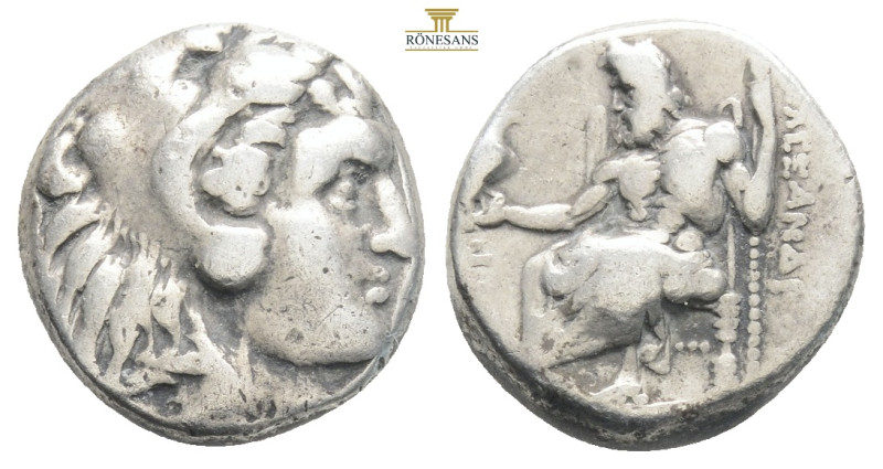 KINGS OF MACEDON. Alexander III 'the Great', 336-323 BC. Drachm….
Head of Heracl...