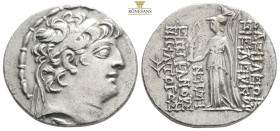 Seleukid Kingdom. Seleukos VI Epiphanes Nikator. 96-94 B.C. AR tetradrachm. Seleukeia on the Kalykadnos. Diademed head of Seleukos VI right / ΒΑΣΙΛΕΩΣ...