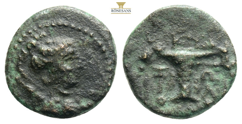 GREEK COINS
AIOLIS KYME
AEs 165-90 BC BC, magistrate Zoilos Obv.: bust of Artemi...