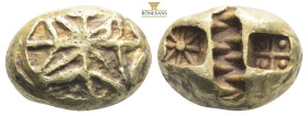 IONIA, Uncertain. Circa 650-600 BC. EL Stater . Milesian standard. Striated type. 13,80g 17,8mm