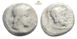 Cilicia, Tarsos AR Obol Datames, Satrap of Cilicia and Cappadocia, 378-372 BC.
Obv: Female bust right, wearing loop earring and necklace
Rev: 'TRDMW' ...