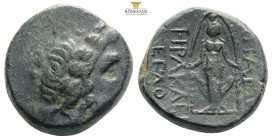 Phrygia, Apameia AE ca 100-50 BC, Uncertain magistrate.
Obv: Laureate head of Zeus r.
Rev: ΑΠΑΜΕ / …, Cult statue of Artemis Anaïtis facing.
Cf. SNG C...