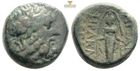 Phrygia, Apameia AE ca 100-50 BC, Uncertain magistrate.
Obv: Laureate head of Zeus r.
Rev: ΑΠΑΜΕ / …, Cult statue of Artemis Anaïtis facing.
Cf. SNG C...