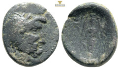 Phrygia, Apameia AE ca 100-50 BC, Uncertain magistrate.
Obv: Laureate head of Zeus r.
Rev: ΑΠΑΜΕ / …, Cult statue of Artemis Anaïtis facing.
Cf. SNG C...