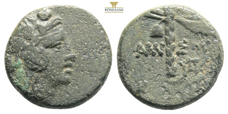 PONTOS. Amisos. Ae (Circa 85-65 BC). Time of Mithradates VI Eupator.
Obv: Wreath...