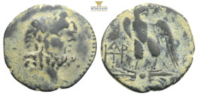 KINGS of GALATIA. Deiotaros. Circa 62-40 BC. Æ….Laureate head of Zeus right / Eagle standing left, head right, on thunderbolt; monogram to left. 3,42g...