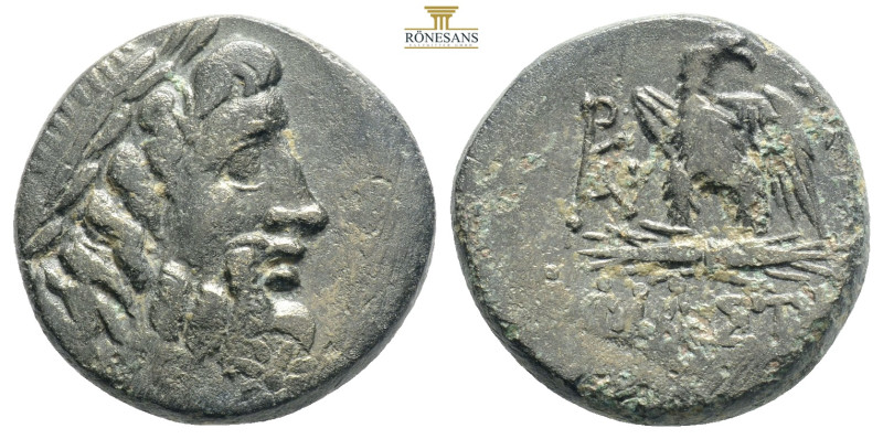 PONTOS.Sınope...Mithradates VI.(Circa 85-65 B)C.Ae.

Obv : Laureate head of Zeus...