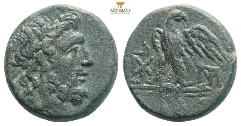 PONTOS.Amisos.Mithradates VI.(Circa 85-65 B)C.Ae.

Obv : Laureate head of Zeus r...