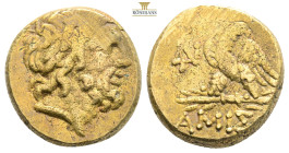PONTOS.Amisos.Mithradates VI.(Circa 85-65 B)C.Ae.

Obv : Laureate head of Zeus right.

Rev : AMIΣOY.
Eagle standing left on thunderbolt, wings open, h...