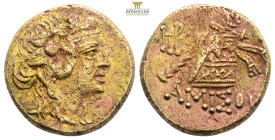 Amisos…Pontos….AE19, c. 105-65 BC...Obv. Head of Dionysos right, wearing ivy-wreath.
Rev. ΑΜΙΣΟΥ, Thyrsos leaning against cista mystica draped with pa...
