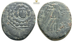 PONTOS.Amisos.(Circa 105-63 BC).Ae.

Obv : Aegis with Gorgon's head at center.

Rev : AΜΙΣΟΥ.
Nike advancing right, holding wreath and palm branch, be...