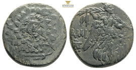 PONTOS.Amisos.(Circa 105-63 BC).Ae.

Obv : Aegis with Gorgon's head at center.

Rev : AΜΙΣΟΥ.
Nike advancing right, holding wreath and palm branch, be...