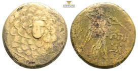 Greek
Paphlagonia. Sinope. Time of Mithradates VI Eupator circa 120-63 BC. ...Aegis with gorgoneion.
Rev: [ΣΙΝ]-ΩΠΗΣ, Nike advancing right, holding wr...
