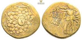 PONTOS.Amisos.(Circa 105-63 BC).Ae.

Obv : Aegis with Gorgon's head at center.

Rev : AΜΙΣΟΥ.
Nike advancing right, holding wreath and palm branch, be...