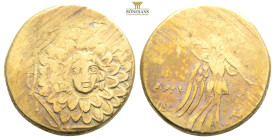 PONTOS.Amisos.(Circa 105-63 BC).Ae.

Obv : Aegis with Gorgon's head at center.

Rev : AΜΙΣΟΥ.
Nike advancing right, holding wreath and palm branch, be...
