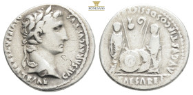 Augustus (27 BC-AD 14) AR Denarius Lungdunum.
Obv: CAESAR AVGVSTVS DIVI F PATER PATRIAE. Head of Augustus, laureate, right.
Rev: AVGVSTI F COS DESIG P...