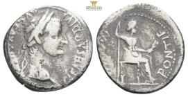 Roman Imperial
Tiberius AD 14-37. Lugdunum Denarius AR...TI CAESAR DIVI AVG F AVGVSTVS, laureate bust right / PONTIF MAXIM, PONTIF MAXIM, Livia (as pa...