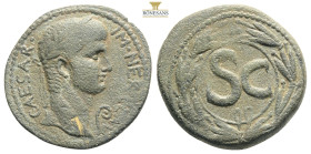 Nero Æ..Antioch, Syria. AD 54-68. IM NER CLA CAESAR, Laureate head of Nero right / SC within wreath 6,72g 23,3mm