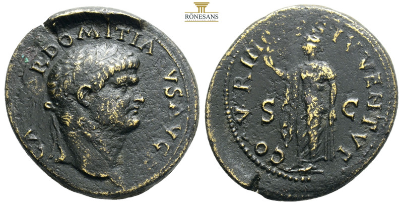Domitian Æ Dupondius. Rome, AD 85. 9,81g 27,9mm