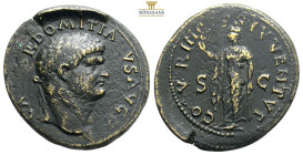 Domitian Æ Dupondius. Rome, AD 85. 9,81g 27,9mm
