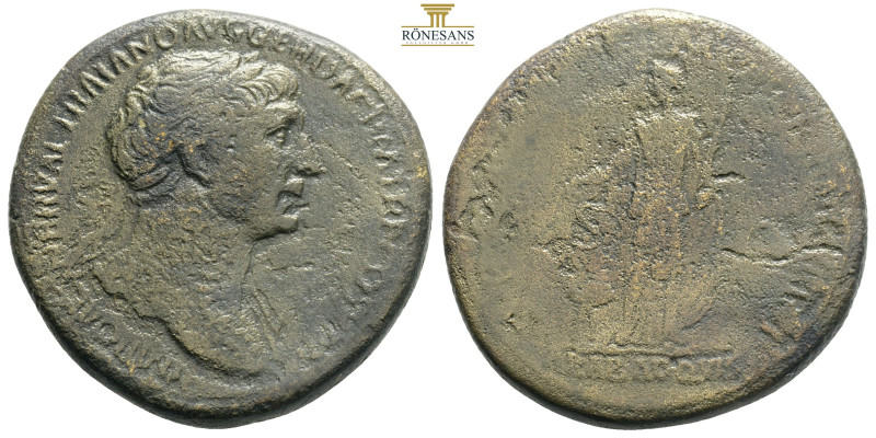 Trajan. Sestertius; Trajan; 98-117 AD, Rome, 115 AD, Sestertius, 25,87g 33,1mm