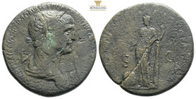Trajan. Sestertius; Trajan; 98-117 AD, Rome, 115 AD, Sestertius, 21,43g 33,2mm