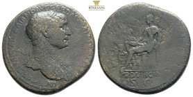 Trajan. Sestertius; Trajan; 98-117 AD, Rome, 115 AD, Sestertius, 22,98g 32,6mm