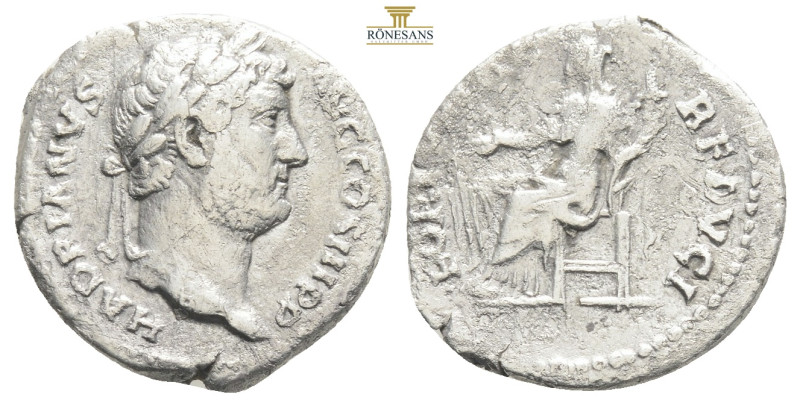 Hadrian. 117-138. AR denarius Rome HADRIANVS…..laureate bust right / IVSTITIA AV...