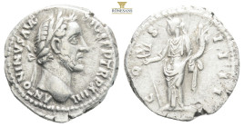Antoninus Pius (138-161) AR Denarius Rome, 151-152.
Obv: ANTONINVS AVG PIVS P P TR P XIIII, Laureate head of Antoninus Pius to right, with slight drap...