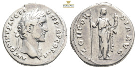 Titus Aurelius Fulvus Boionius Arrius Antoninus Augustus
Denarius 140-143
Rome Beautiful portrait. ROME 14./193
Obverse legend: ANTONINVS AVG PI-VS P ...