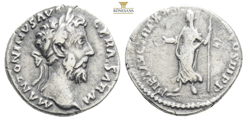 Marcus Aurelius (161 - 180 n. Chr.).
Denar. 175 - 176 n. Chr. Rom.
Vs: M ANTONIN...