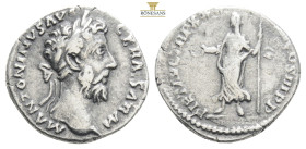 Marcus Aurelius (161 - 180 n. Chr.).
Denar. 175 - 176 n. Chr. Rom.
Vs: M ANTONINVS AVG GERM SARM. Kopf mit Lorbeerkranz rechts.
Rs: TR P XXX IMP VIII ...