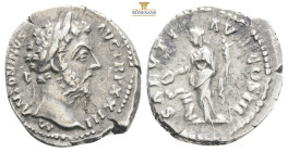 MARCUS AURELIUS (161-180). Denarius. Rome.
Obv: M ANTONINVS AVG TR P XXIII.
Laureate head right.
Rev: SALVTI AVG COS III.
Salus standing left, holding...