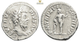 Septimius Severus (193-211), Rome, AD 210, Denarius , AR, SEVERVS PIVS AVG, Laureated head r. . Rv. PM TRP XVII- COS III P P, Neptunus standing l., ho...