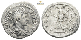 ROMAN IMPERIAL ERA. CARACALLA, Caesar 196-198, Augustus 198-217.
Denarius, Rome, 204. ANTONINVS – PIVS AVG. Drape. Armored bust with laurel wreath on ...