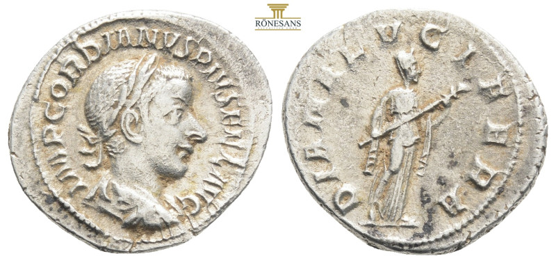 Roman Imperial
(Silver, Gordianus III Pius (238-244 AD). AR Denarius , Rome.
Obv...