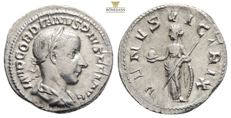 Roman Imperial
(Silver, Gordianus III Pius (238-244 AD). AR Denarius , Rome.
Obv...