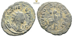Quietus, Usurper, 260-261. Antoninianus Samosata. IMP C FVL QVIETVS P F AVG Radiate, draped and cuirassed bust of Quietus to right. Rev. ROMAE AETERNA...