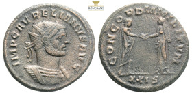 Aurelian (AD 270-275), antoninianus, c. 274, Siscia, IMP C AVRELIANVS AVG, rad. and cuir. bust r., rev. CONCORDIA MILITVM, emperor and Concordia, in e...