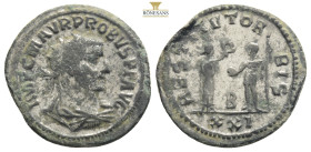 Antoninianus Probus (276-282AD) Obverse: Bust right radiate and draped, IMP C M AVR PROBVS P P AVG, Reverse: Female standing, presenting Probus a wrea...