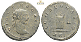 oman Imperial
Divus Carus (died 283) antoninianus, issued 283-285. Antioch,
Obv: DIVO CARO AVG, radiate head right
Rev: CONSECRATIO, tall, garlanded, ...