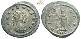 GALLIENUS (253-268). Antoninianus. Antioch.
Obv: GALLIENVS AVG.
Radiate, draped and cuirassed bust right.
Rev: PIETAS AVG / VIIC•.
Gallienus standing ...